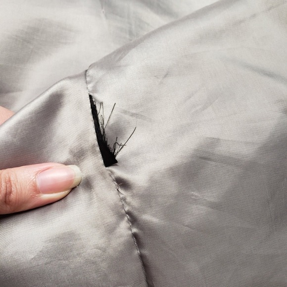 HM Fuzzy Faux Fur Long Coat Womens Large Party Gray Statement Oversized Jacket - Picture 11 of 16